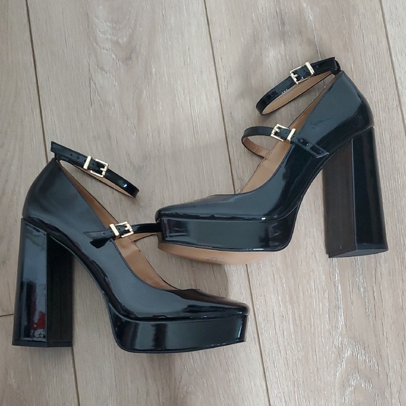 Jessica Simpson Mary Jane Black Platform Heels Size 9 - Picture 2 of 10